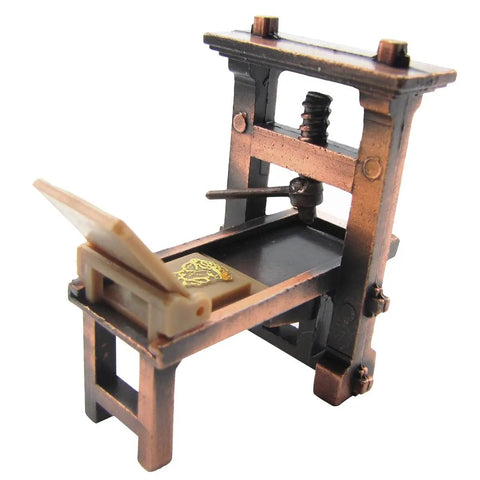 One To Forty Eight Scale Metal Printing Press Die Cast Miniature Diorama Desk Accessory Pencil Sharpener With Sliding Print Surface