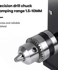 Precision drill chuck for Compact Portable Benchtop Table Saw 1800W Upgrade With Adjustable 0 To 90 Degree Angles.
