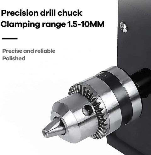 Precision drill chuck with a clamping range of 1.5-10MM for Compact Portable Benchtop Table Saw Packing An Amped Up 1800 Watt Motor.