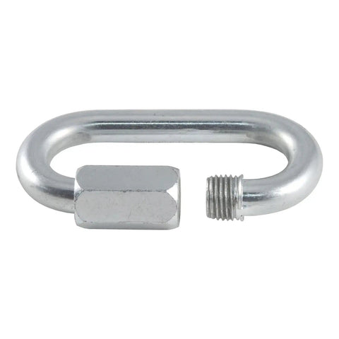 Threaded Quick Link Trailer Safety Chain Hook Carabiner Clip Five Sixteenth Inch Diameter Built Tough For Heavy Duty Towing 8800 Pound Break Strength That Lasts, zinc plated threaded hook