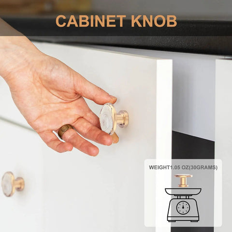 Hand adjusting 10 Pack Round Cabinet Knobs And Drawer Pulls Set For Kitchen Cupboard Doors, Slick Zinc Alloy Construction