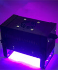 Built Tough Led Uv Curing Lamp 3200W 254Nm 365Nm 395Nm 405Nm Multi Wave Light angled view showing purple light and fan.