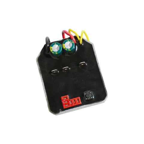 60 Amp 21 Volt Brushless Lithium Angle Grinder Control Board, compact grey casing with connectors for variable speed control.