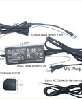 AC adapter and cables for Under Cabinet LED Lighting Kit With 6 12 Inch Light Strips, 2000 Lumen Ultra Bright Warm White, 31W system.