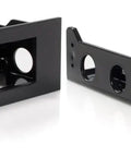 Solid Steel 3.5 To 5.25 Inch Front Bay Mounting Bracket Pack Of 2 Black Drive Cage Adapter showcasing dual brackets.