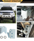 Toyota 4Runner Panhard Correction Kit PCK For 3rd Gen 1996 To 2002 Bolt On Frame Mount Alignment Drop Bracket With Two Hardened 3mm Spacers Easy Slide On Install For Better Steering And Precise Wheel Alignment, steel bracket and spacers