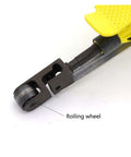 Close-up of rolling wheel on Air Belt Sander Polisher Kit With 20x520mm Belt, Pneumatic DIY Sanding Belt Attachment For Grinders