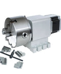 Heavy Duty CNC Rotary Fourth Axis Kit With Workhorse Harmonic Reducer Gearbox And Tough As Nails 130Mm Chuck with motor and jaws