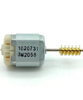 Mini 280 DC Motor 12V FC 280SC 20150 with 24mm body and worm gear shaft visible from side view, 1-piece motor