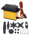 Heavy Duty Digital Servo Motor For All Terrain Trucks And Buggies 30Kg with gears, parts, and cables for customization.
