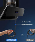 Dual-Lens 1920P HD Endoscope with 15-degree tilt and snake semi-rigid cord in use