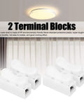 Two Port Press Terminal Connector Set for LED Strip Lighting, CH2 Quick Connector Spring Wire Terminal 100 Piece Barrier Block Kit