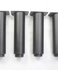 Set of four Beefy Heavy Duty 6 To 10 Inch Adjustable Metal Furniture Legs for cabinets, shelves, sofas, and desks.