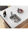 Dayton Single Bowl Undermount Stainless Steel Bar Sink, 16 1/2 X 18 1/4 Inch, 8 Inch Depth, 18 Gauge 300 Series, Fits 21 Inch Cabinets