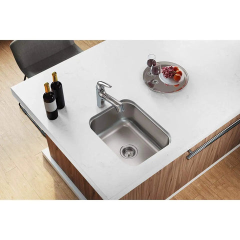 Dayton Single Bowl Undermount Stainless Steel Bar Sink, 16 1/2 X 18 1/4 Inch, 8 Inch Depth, 18 Gauge 300 Series, Fits 21 Inch Cabinets