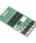Bulletproof 7S 24V 20A Lithium Battery BMS Board Featuring Smart Cell Balancing And Thermal Cutoff Shield close-up view of circuit board.