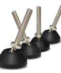 Adjustable Leveling Furniture Leg Set Of 4, 40mm Tall M8x50mm Feet With Screws, Heavy Duty Aluminum Alloy Support Feet