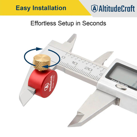 Anvil Base Kit For Headspace Measurements attached to caliper, improving CBTO readings and providing stable platform for reloading