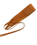 Women Italian Leather Obi Belt In Rich Camel Buttery Soft Full Grain Cowhide Wide Waist Sash For Midi Dresses And High Waisted Denim.
