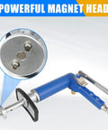 Close-up of magnet head on Pneumatic Brake Caliper Piston Wind Back Tool Kit With 22 Adapters.