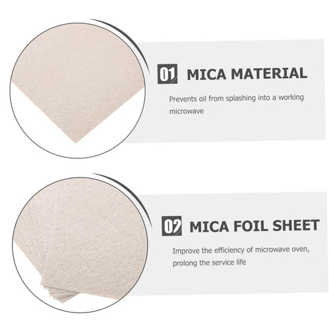 Image showing Set Of 10 Mica Sheets For Microwave Oven Waveguide Insulation Heat Resistant Kitchen Must Have Accessory details.