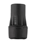Heavy Duty Dwv9000 Quick Connector 1-1/4 Inch Adapter, black ABS plastic, designed for dust collection systems, front view.