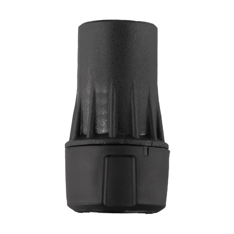 Heavy Duty Dwv9000 Quick Connector 1-1/4 Inch Adapter, black ABS plastic, designed for dust collection systems, front view.