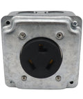 Nema 10-30R Receptacle 30 Amp Dryer Outlet Surface Or Flush Mount Featuring Easy Hookup Marked Terminals And Compact Frame for heavy loads.
