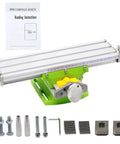 Precision Milling Table For Small Workshops Handy Drill Vise Fixture Workbench 330 X 95mm with accessories laid out.
