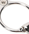 Close-up of stainless steel horse tie ring from the Stainless Steel Horse Tie Ring Kit With Magnetic Fastening System