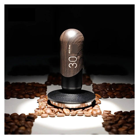 No Drama 2 In 1 Coffee Tamper And Constant Pressure Espresso Distribution Tool With Calibrated Spring For Even Powder Pressing And Flawless Puck Prep In 58mm Silver on coffee beans.