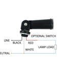 Wiring diagram for 2 Pack AC 120V Outdoor Photocell Light Sensors Auto Dusk To Dawn On Off Switches with Swivel Mount.