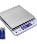 Pocket Gram Scale 500g Capacity 0.01g Precision Digital Kitchen Scale With Stainless Steel Platform And Protective Trays Nine Units GN
