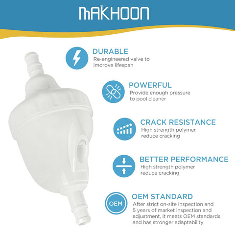G52 Backup Valve Replacement For Polaris Pool Cleaners with crack-resistant polymer and durability details