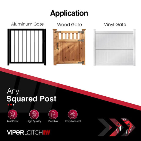 Two Way Gravity Gate Latch With Dual Side Entry And Keyed Locks On Both Sides For Vinyl Wood And Aluminum Gates application