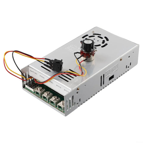 200A Peak DC Motor Controller For 12V To 48V Systems With Reversible Forward Reverse Control High Current Regulator Brushed DC Motor Driver Module Industrial Potentiometer, metal case with wiring and knob