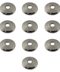 Slick 1/2 In Escutcheon Plates With Badass Sure-Grip Seal Hide Ugly Pipe Gaps on Copper Pex Cpvc Lines No Rattle Fits Snug as A Bug in A Rug in Heavy-Duty 10 Pack Contractor Bundle for Quick Install and Clean Look, chrome trim plates, 10 pack