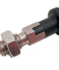 Heavy Duty Stainless Steel Indexing Plunger With Pull Knob And Lock Nut, 3/8 Inch 16 Thread, showing pull grip and lock nut.