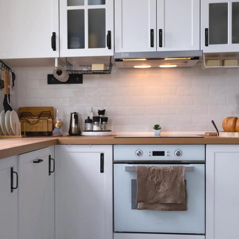 12 Pack Matte Black Aluminum Cabinet Pulls With Base Plate And Screws Five Point Eight Inch Length on white kitchen cabinets