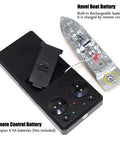 Military RC Warship Boat With 2.4 GHz Remote Control showing open battery compartment and navy vessel layout.