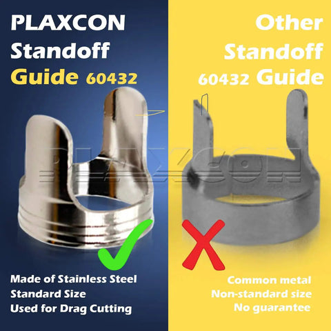 Set Of 2 Double Pointed Plasma Torch Spacer Guides For PT 60 And PT 40 With 60432 Standoff Guide Fits IPT 60 Torch And PowerPlasma 50S 60S PowerPro 205Si 256Si 256D IPT 60 CUT55 And ForceCut 62i Plasma Cutters
