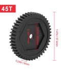 Traxxas TRX4 RC Crawler 45T M0.8 Steel Spur Gear 32 Pitch Replacement Part Replaces 8053 with dimensions