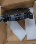 R Axis Rotary Stage Pro Grade With 360 Degree Rotation And Micrometer Micro Adjustment on aluminum in packaging, top view