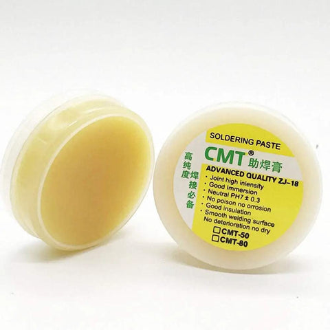 Two containers of 80g Rosin Soldering Flux Paste For Soldering And PCB Repairs, Pro-Grade Welding Grease Cream For Phone Boards visible.