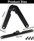 4 Pack 9 Inch 180 Degree Rotatable Lid Support Hinges For Cabinets And Furniture, with screws, product dimensions shown