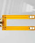 Top view of Heavy Duty Manual Pallet Jack Truck 6600 Lbs Capacity with polyurethane wheels and robust frame for warehouse use.