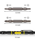 Real Deal Four Piece Mini Pen Screwdriver Kit Featuring Versatile Four In One Double End Bits For Phillips And Flathead Jobs Great For Tight Spaces And On The Fly Fixes, showing 3.0 and 4.0 bits with a 5.3 inch handle.