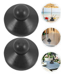 Heavy Duty 2 Pack Patio Umbrella End Cap Replacement Kit With Black Plastic Finial Caps And Secure Fasteners For Garden Parasols Plus Weatherproof Sturdy Easy Install Market Umbrella Tips, black 16mm caps