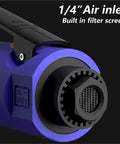Knockout 3mm And 6mm Shank Pneumatic Die Grinder Running 25000 Rpm for metal engraving, featuring 1/4 inch air inlet with filter.