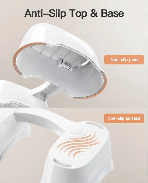 Bottom view of 7 Inch Toilet Stool For Easier Posture And Faster Poops, Detachable Potty Step Stool with non-slip pads.
